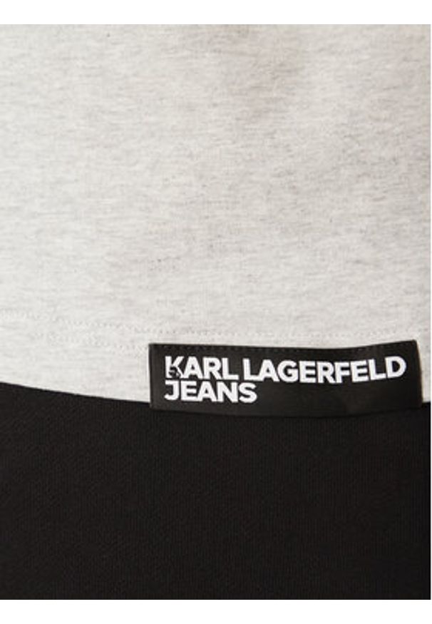Karl Lagerfeld - KARL LAGERFELD Tank top A2M17053 Szary Relaxed Fit. Typ kołnierza: dekolt w karo. Kolor: szary. Materiał: bawełna