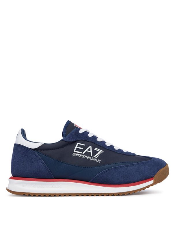 EA7 Emporio Armani Sneakersy 7X000655 AF23106 MZ696 Granatowy. Kolor: niebieski. Materiał: materiał