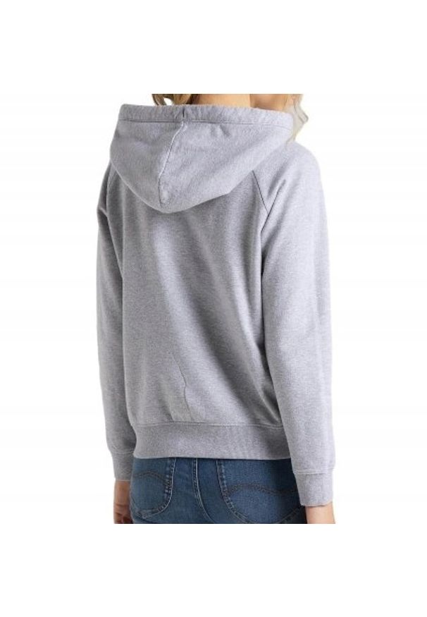 Lee - LEE ESSENTIAL HOODIE DAMSKA BLUZA Z KAPTUREM LOGO GREY MELE L53WTXMP 112112587. Typ kołnierza: kaptur