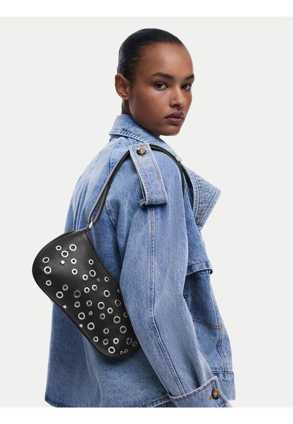 Desigual Torebka Rebel Alsacia 25SAXP70 Czarny. Kolor: czarny. Materiał: skórzane