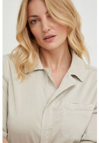 Answear Lab kombinezon kolor beżowy z kołnierzykiemm. Okazja: na co dzień. Kolor: beżowy. Długość rękawa: długi rękaw. Długość: długie. Styl: wakacyjny #3