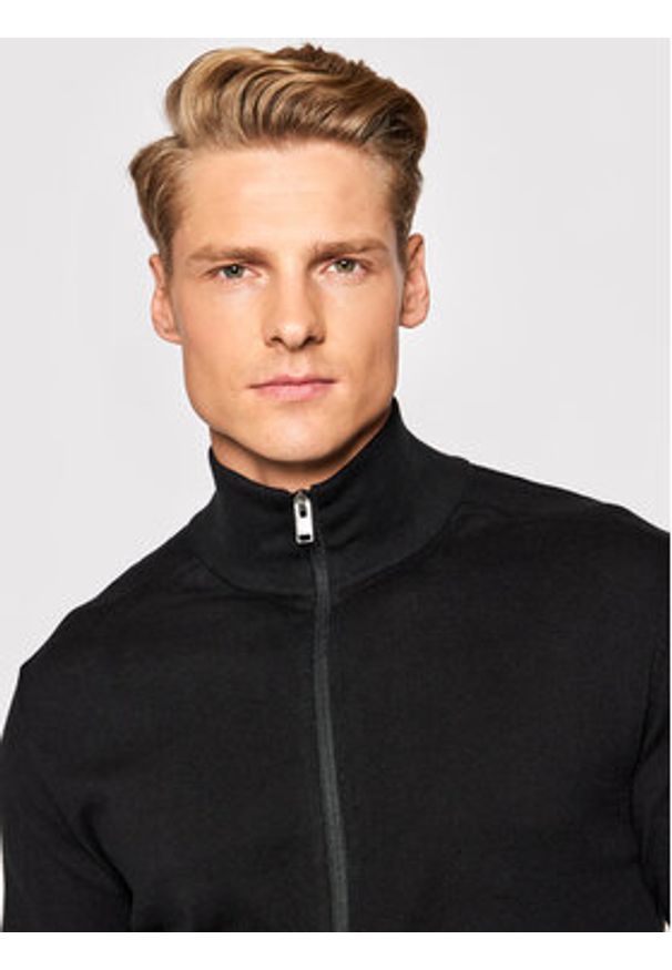 Selected Homme Kardigan Berg 16074688 Czarny Regular Fit. Kolor: czarny. Materiał: bawełna