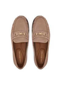 TOMMY HILFIGER - Tommy Hilfiger Półbuty Soft Suede Horsebit Loafer FW0FW08649 Beżowy. Kolor: beżowy. Materiał: skóra, zamsz #5