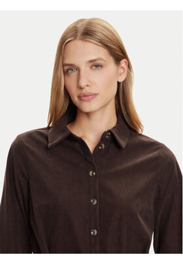 Vero Moda Sukienka koszulowa Elly 10334288 Brązowy Regular Fit. Kolor: brązowy. Materiał: syntetyk. Typ sukienki: koszulowe