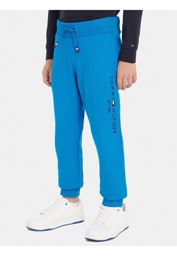 TOMMY HILFIGER - Tommy Hilfiger Spodnie dresowe Essential KS0KS00207 S Niebieski Regular Fit. Kolor: niebieski. Materiał: bawełna