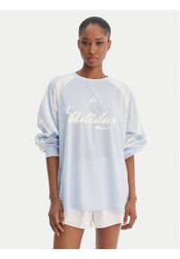 Adidas - adidas Bluzka House Of Tiro JY7639 Błękitny Loose Fit. Kolor: niebieski. Materiał: syntetyk #1