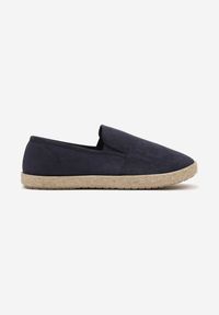 Born2be - Granatowe Trampki w Stylu Espadryli Wsuwane Tolindea. Okazja: na co dzień, na imprezę, na spacer. Zapięcie: bez zapięcia. Kolor: niebieski. Materiał: len. Sezon: lato. Styl: klasyczny, elegancki, casual