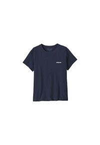 Patagonia - Koszulka trekkingowa damska P-6 Logo Responsibili-Tee Women. Kolor: niebieski. Długość rękawa: krótki rękaw. Długość: krótkie