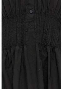 Birgitte Herskind Sukienka bawełniana Freja kolor czarny midi rozkloszowana. Kolor: czarny. Materiał: bawełna. Typ sukienki: rozkloszowane. Długość: midi #2