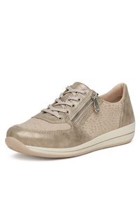 Rieker Sneakersy N1112-60 Złoty. Kolor: złoty. Materiał: skóra #7