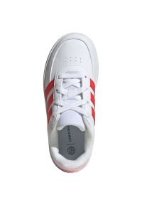 Adidas - Buty adidas Breaknet Lifestyle Court Lace Jr HP8960 białe. Okazja: na co dzień. Zapięcie: sznurówki. Kolor: biały. Materiał: materiał, syntetyk, guma. Szerokość cholewki: normalna #10