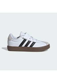 Adidas - Buty VL Court 3.0 Skateboarding Kids. Kolor: biały, wielokolorowy, czarny, szary. Materiał: zamsz. Wzór: gładki. Sport: skateboard
