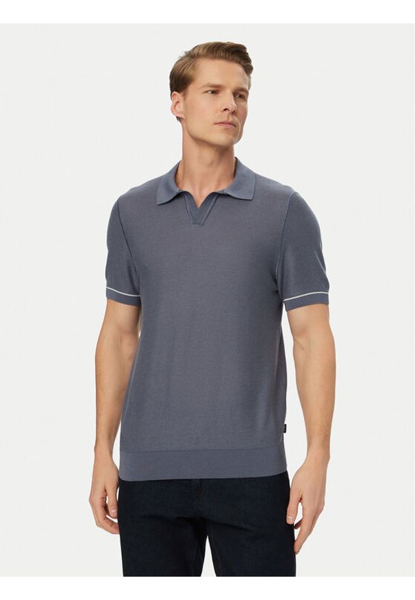 BOSS Polo H-Narciso 50560483 Niebieski Regular Fit. Typ kołnierza: polo. Kolor: niebieski. Materiał: bawełna