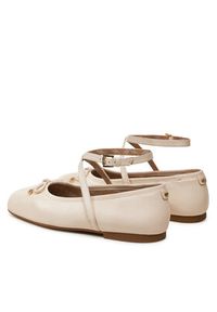 Michael Kors Baleriny Collette Leather Ballet Flat 40T4CTFP1L Beżowy. Kolor: beżowy. Materiał: skóra