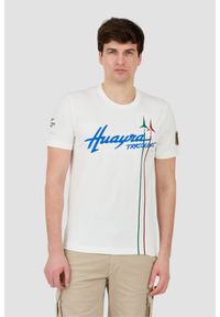Aeronautica Militare - AERONAUTICA MILITARE Biały męski t-shirt Short Sleeve, Rozmiar M. Kolor: biały
