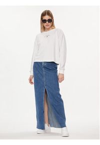 Tommy Jeans Bluza Essential Logo DW0DW18143 Biały Regular Fit. Kolor: biały. Materiał: bawełna #5