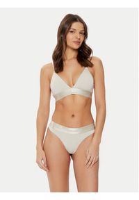 Calvin Klein Underwear Stringi 000QF7997E Beżowy. Kolor: beżowy. Materiał: bawełna #8