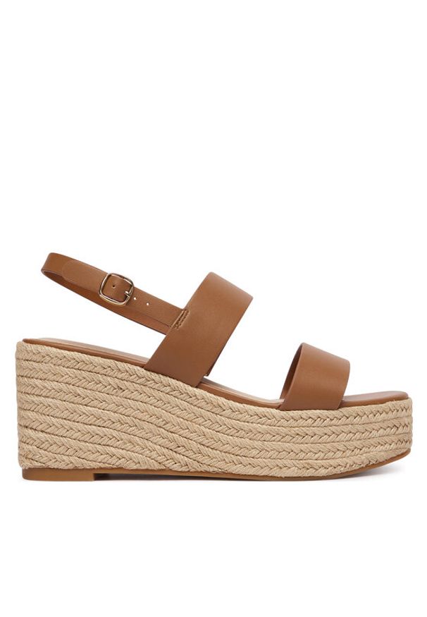 Aldo Espadryle Keoni 13966663 Brązowy. Kolor: brązowy. Materiał: skóra