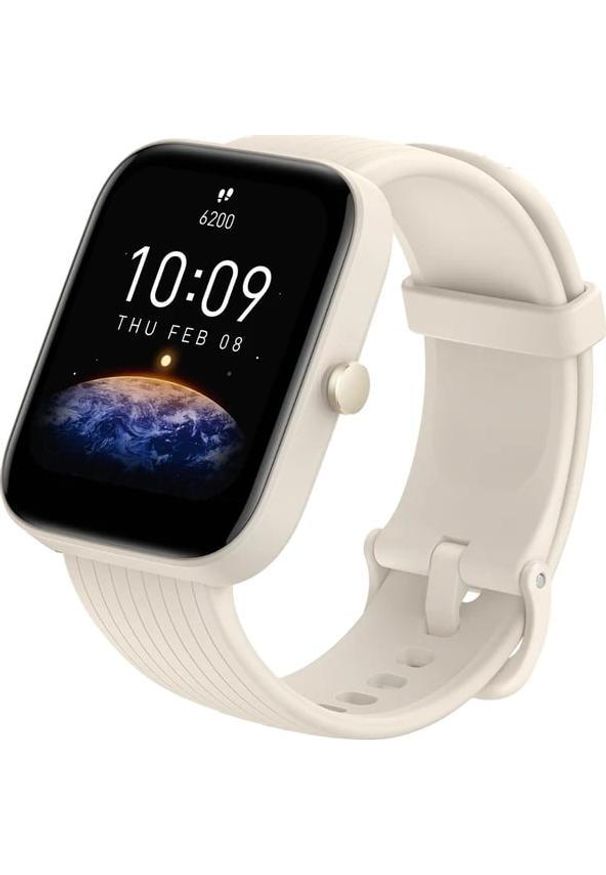 AMAZFIT - Smartwatch Amazfit Bip 3 Pro Beżowy (W2171OV3N). Rodzaj zegarka: smartwatch. Kolor: beżowy
