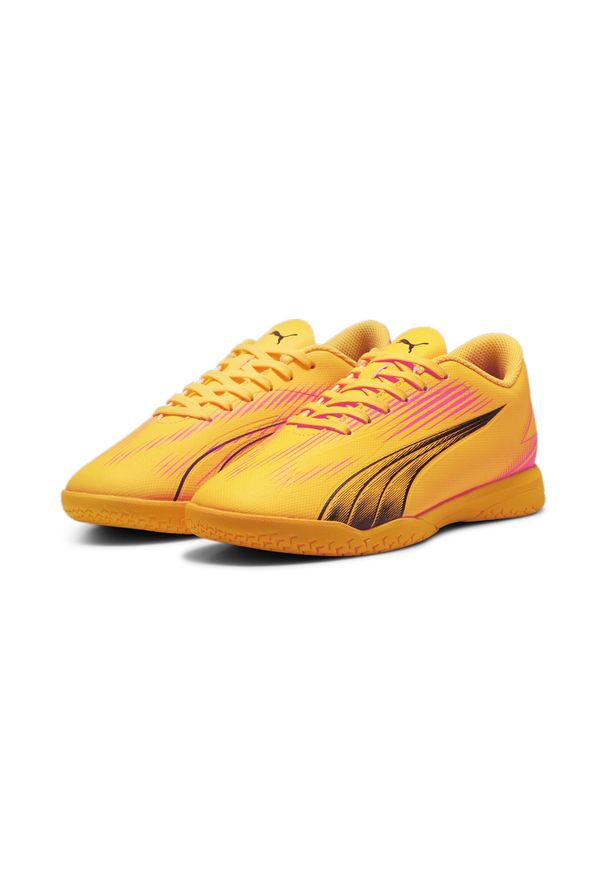 Puma - Młodzieżowe buty piłkarskie ULTRA PLAY PUMA. Kolor: czarny, wielokolorowy, różowy. Materiał: materiał, syntetyk. Szerokość cholewki: normalna. Sport: piłka nożna