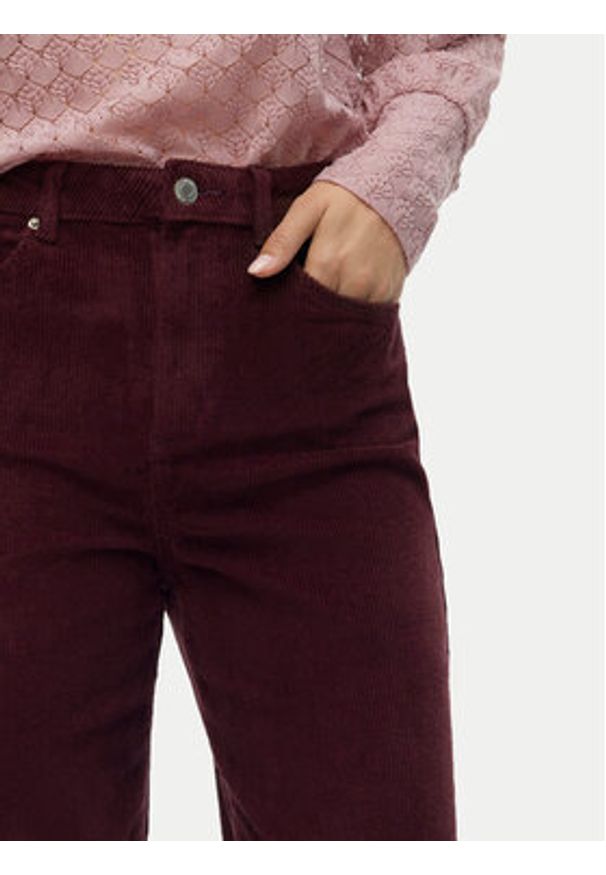 Vero Moda Spodnie materiałowe Tessa 10315350 Fioletowy Wide Leg. Kolor: fioletowy. Materiał: sztruks