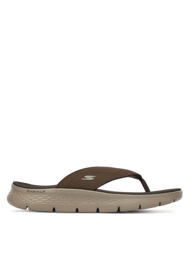 skechers - Skechers Japonki Go Walk Flex Sandal-Vallejo 229202/CHOC Brązowy. Kolor: brązowy. Materiał: syntetyk
