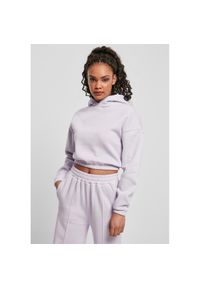Bluza damska z kapturem Urban Classics krótka oversized-Duże rozmiary. Typ kołnierza: kaptur. Kolor: fioletowy. Długość: krótkie #1