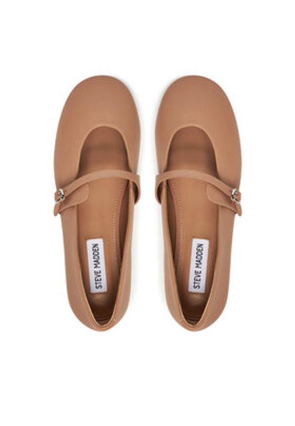 Steve Madden Baleriny Rejoice SM11003565 Brązowy. Kolor: brązowy. Materiał: skóra