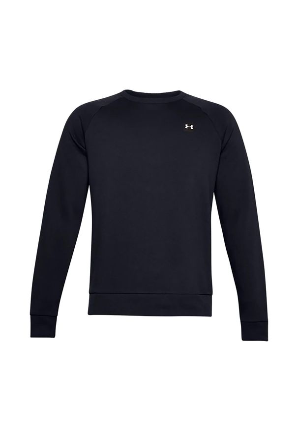 Bluza fitness męska Under Armour Rival Fleece Crew. Kolor: czarny. Materiał: dresówka. Sport: fitness