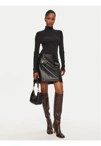Morgan Sukienka dzianinowa 242-REGOX Czarny Slim Fit. Kolor: czarny. Materiał: wiskoza #3