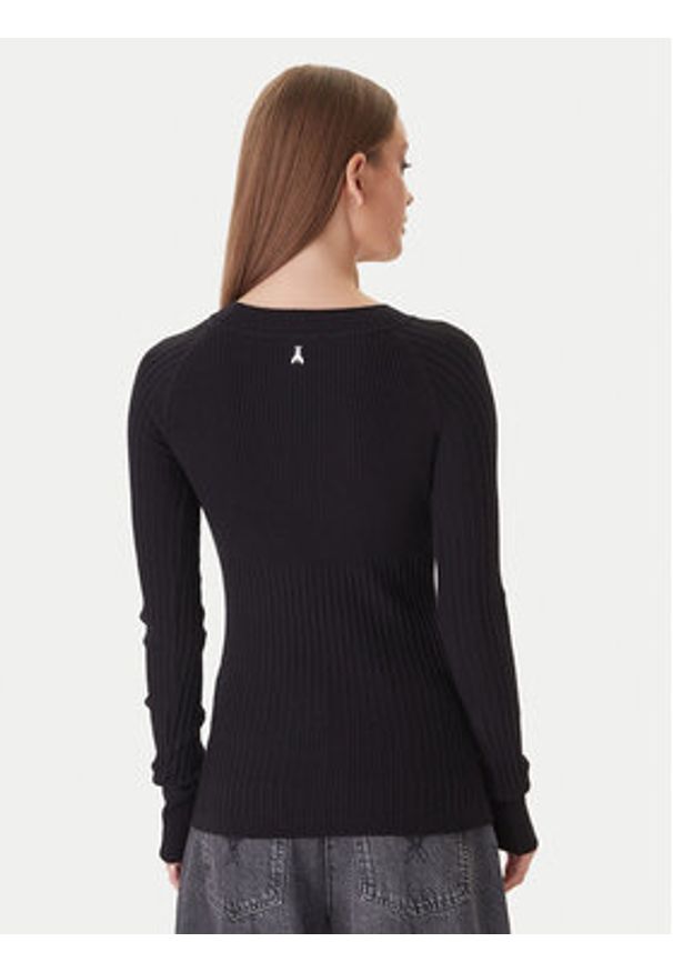 Patrizia Pepe Sweter 2K0337/K7S0-K103 Czarny Slim Fit. Kolor: czarny. Materiał: wiskoza