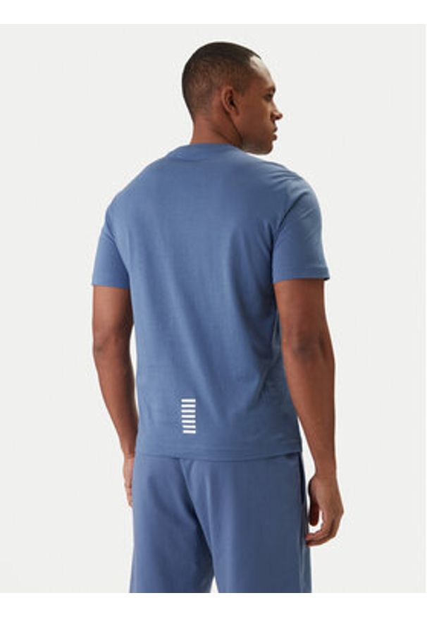 EA7 Emporio Armani T-Shirt 8NPT25 PJVPZ Granatowy Regular Fit. Kolor: niebieski. Materiał: bawełna
