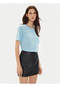 Pieces T-Shirt Anora 17148789 Niebieski Regular Fit. Kolor: niebieski. Materiał: wiskoza