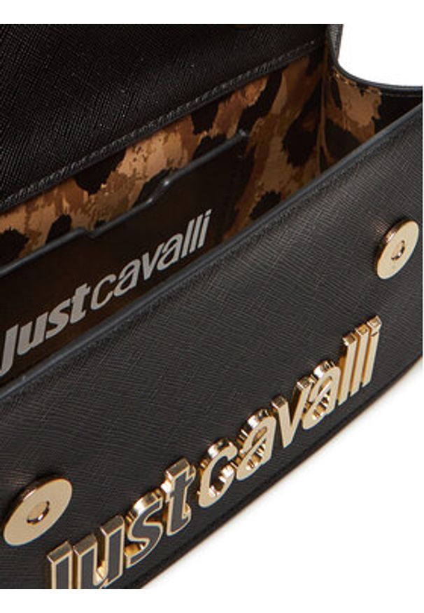 Just Cavalli Torebka 78RA4BB7 ZS766 Czarny. Kolor: czarny. Materiał: skórzane