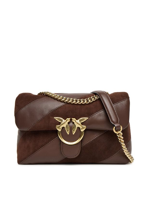 Pinko - PINKO Torebka Love Puff Classic Cl Al 25-26 PLTT 100038 A2JY Brązowy. Kolor: brązowy. Materiał: skórzane