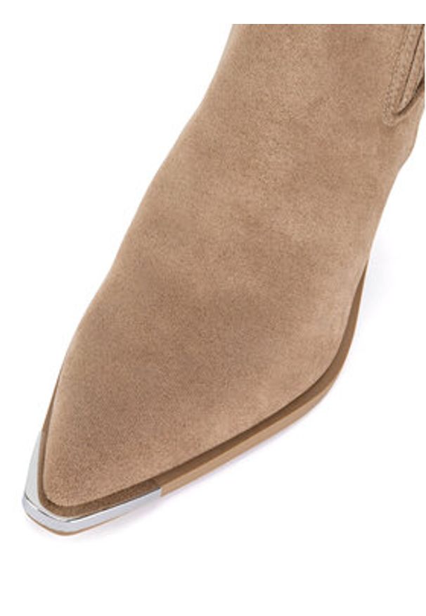 DeeZee Botki HY9057-5 Beżowy. Kolor: beżowy. Materiał: materiał
