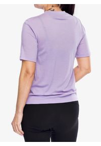 MONS ROYALE - Koszulka merino damska Mons Royale Icon Relaxed Tee. Kolor: fioletowy
