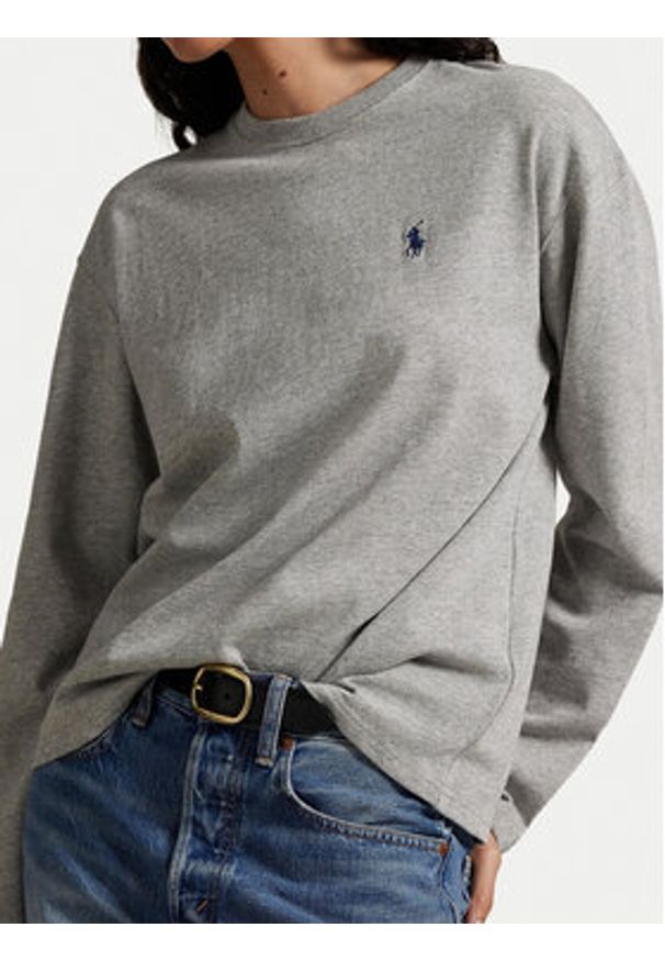 Polo Ralph Lauren Bluzka 211967105003 Szary Straight Fit. Typ kołnierza: polo. Kolor: szary. Materiał: bawełna