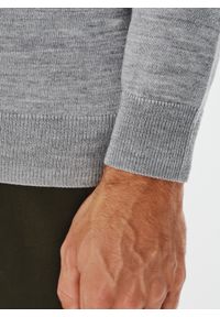Pako Lorente - PAKO LORENTE – Męski szary sweter z kołnierzykiem polo. Typ kołnierza: polo. Kolor: szary. Materiał: poliamid, akryl, wełna. Wzór: melanż. Sezon: zima, jesień #10