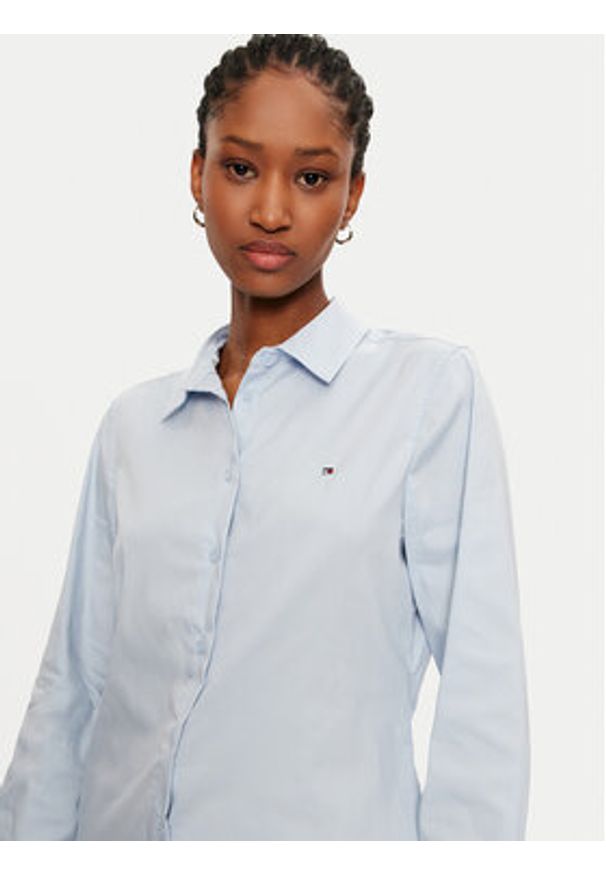 TOMMY HILFIGER - Tommy Hilfiger Koszula WW0WW44084 Błękitny Regular Fit. Kolor: niebieski. Materiał: bawełna