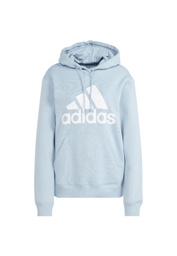 Adidas - Bluza damska adidas Essentials Big Logo Regular Fleece Hoodie. Kolor: niebieski, wielokolorowy, biały. Materiał: dresówka