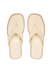 Calvin Klein Japonki Block Heel Espa 50 Thong Lth HW0HW02902 Beżowy. Kolor: beżowy. Materiał: skóra #1