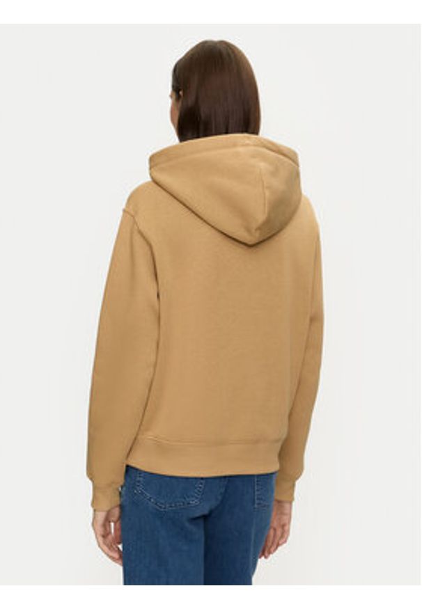TOMMY HILFIGER - Tommy Hilfiger Bluza Modern WW0WW43598 Beżowy Regular Fit. Kolor: beżowy. Materiał: syntetyk, bawełna