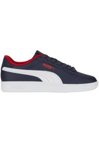 Buty Puma Smash 3.0 L Jr 392031 04 czarne. Okazja: na co dzień. Zapięcie: sznurówki. Kolor: czarny. Materiał: guma, skóra. Szerokość cholewki: normalna