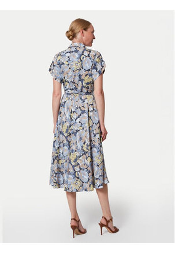 Lauren Ralph Lauren - LAUREN RALPH LAUREN Sukienka codzienna 250963461001 Niebieski Regular Fit. Okazja: na co dzień. Kolor: niebieski. Materiał: syntetyk. Typ sukienki: proste. Styl: casual