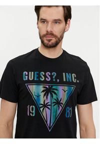 Guess T-Shirt M4GI47 K9RM1 Czarny Regular Fit. Kolor: czarny. Materiał: bawełna