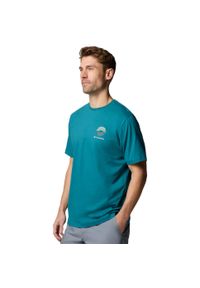 columbia - T-shirt sportowy z krótkim rękawem męski Kettle River Outdoor Tee. Kolor: zielony. Materiał: bawełna. Długość rękawa: krótki rękaw. Długość: krótkie. Sport: outdoor