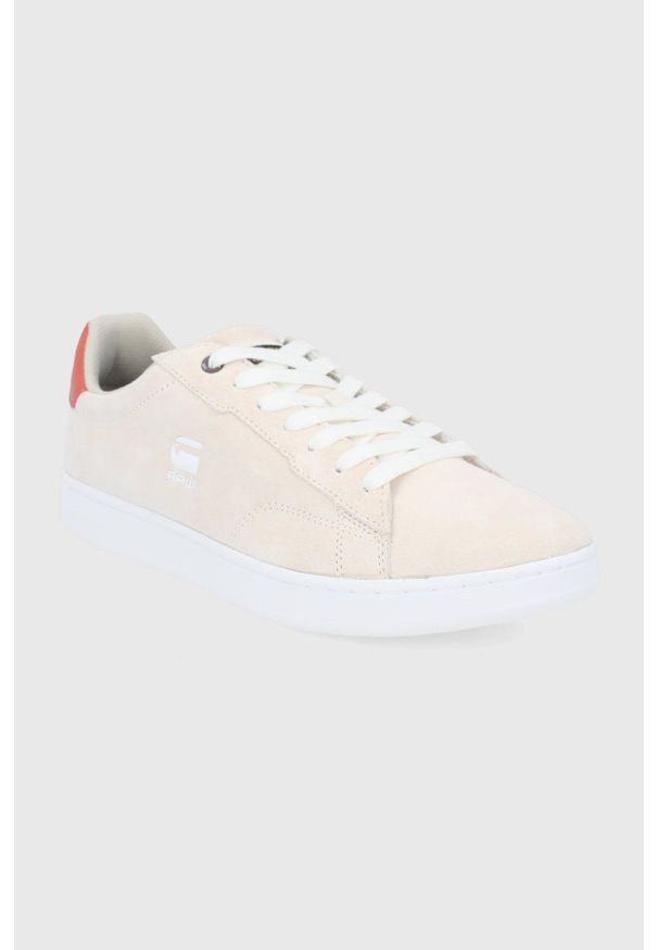 G-Star RAW - G-Star Raw Buty zamszowe kolor beżowy. Nosek buta: okrągły. Zapięcie: sznurówki. Kolor: beżowy. Materiał: zamsz