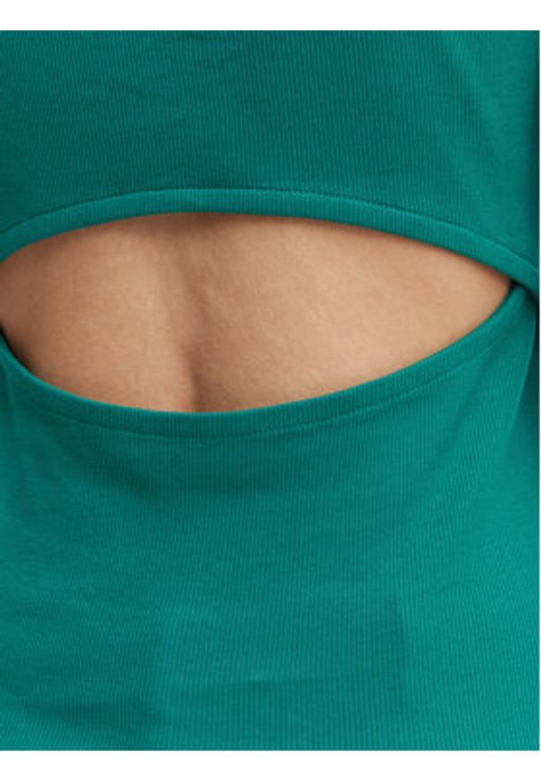 Calvin Klein Jeans Top LV047F246G Zielony ciemny Slim Fit. Kolor: zielony. Materiał: bawełna