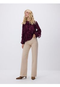Reserved - Jeansy wide leg - kremowy. Kolor: kremowy